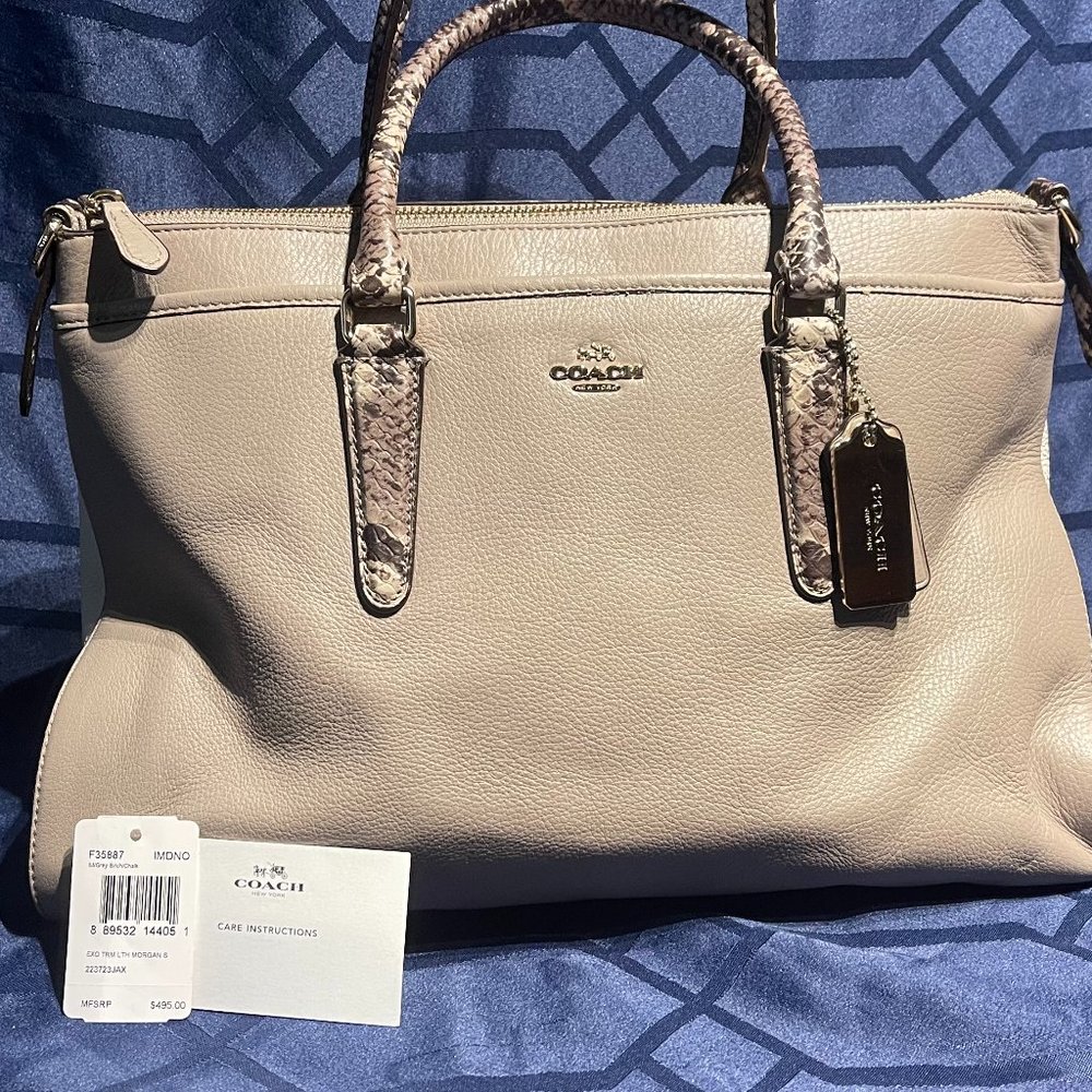 Coach bag- Morgan cream colored satchel in excellent condition